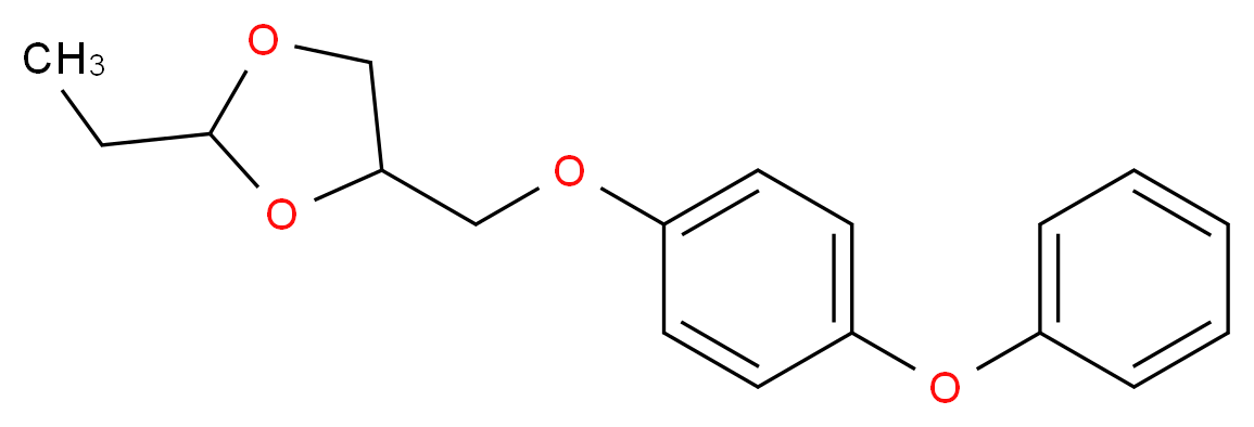 2-ethyl-4-(4-phenoxyphenoxymethyl)-1,3-dioxolane_分子结构_CAS_63837-33-2