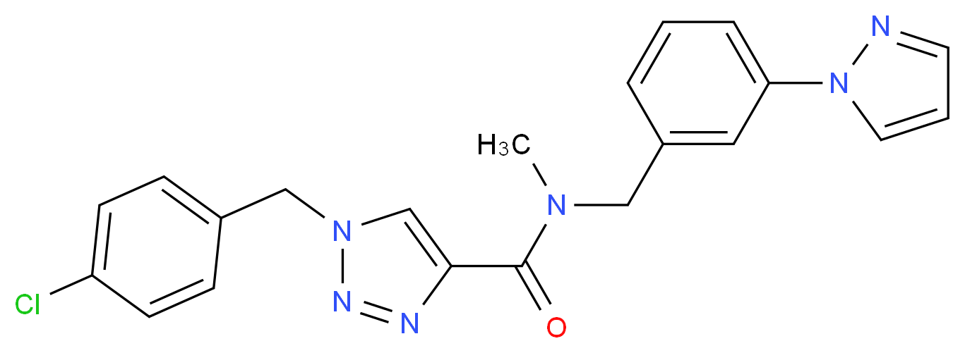 1-(4-chlorobenzyl)-N-methyl-N-[3-(1H-pyrazol-1-yl)benzyl]-1H-1,2,3-triazole-4-carboxamide_分子结构_CAS_)