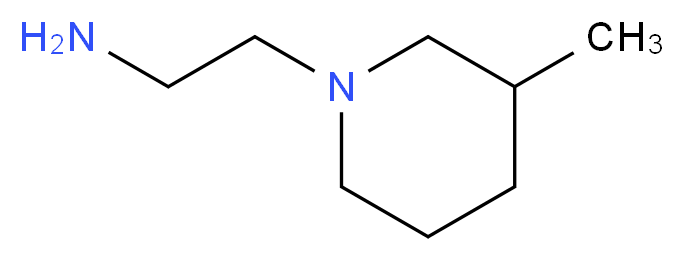 2-(3-methylpiperidin-1-yl)ethan-1-amine_分子结构_CAS_85723-75-7