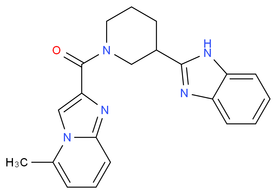 2-{1-[(5-methylimidazo[1,2-a]pyridin-2-yl)carbonyl]-3-piperidinyl}-1H-benzimidazole_分子结构_CAS_)