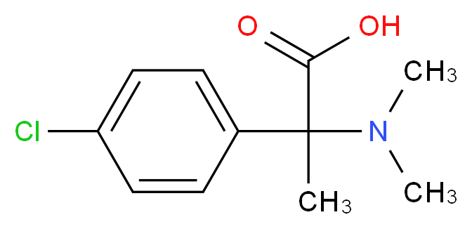 2-(4-chlorophenyl)-2-(dimethylamino)propanoic acid_分子结构_CAS_)