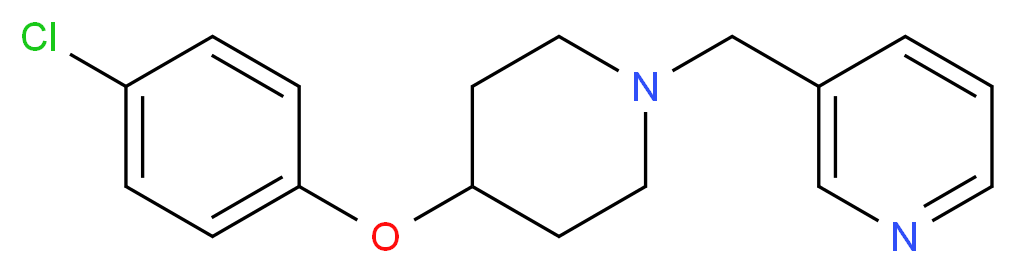 3-{[4-(4-chlorophenoxy)-1-piperidinyl]methyl}pyridine_分子结构_CAS_)