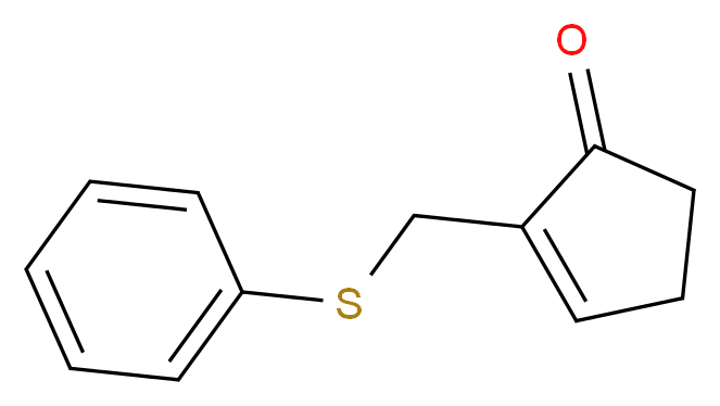 2-[(phenylsulfanyl)methyl]cyclopent-2-en-1-one_分子结构_CAS_76047-52-4