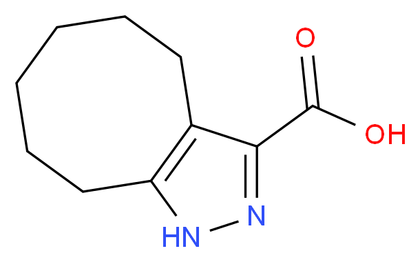 4,5,6,7,8,9-Hexahydro-1H-cyclooctapyrazole-3-carboxylic acid_分子结构_CAS_)