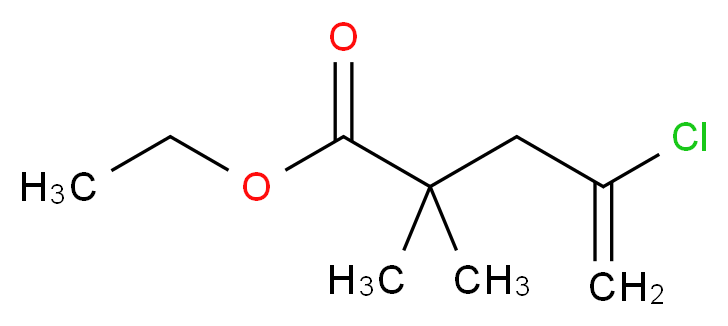 4-Chloro-2,2-dimethyl-4-pentenoic Acid Ethyl Ester_分子结构_CAS_118427-36-4)