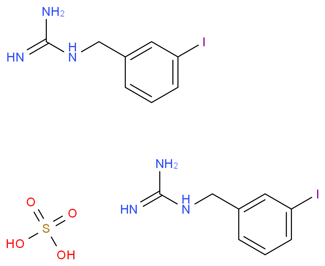 m-Iodobenzylguanidine hemisulfate salt_分子结构_CAS_80663-95-2)