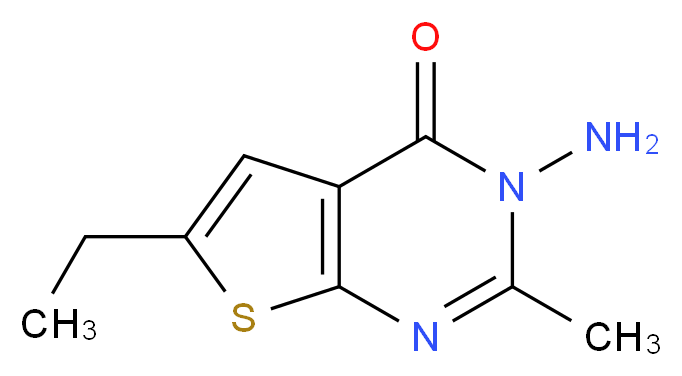 3-Amino-6-ethyl-2-methylthieno-[2,3-d]pyrimidin-4(3H)-one_分子结构_CAS_)