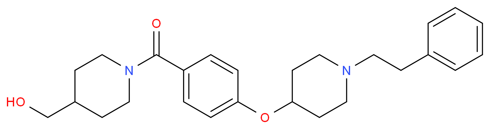 [1-(4-{[1-(2-phenylethyl)-4-piperidinyl]oxy}benzoyl)-4-piperidinyl]methanol_分子结构_CAS_)