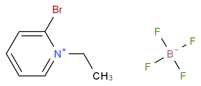 2-溴-1-乙基吡啶四氟硼酸盐_分子结构_CAS_878-23-9)