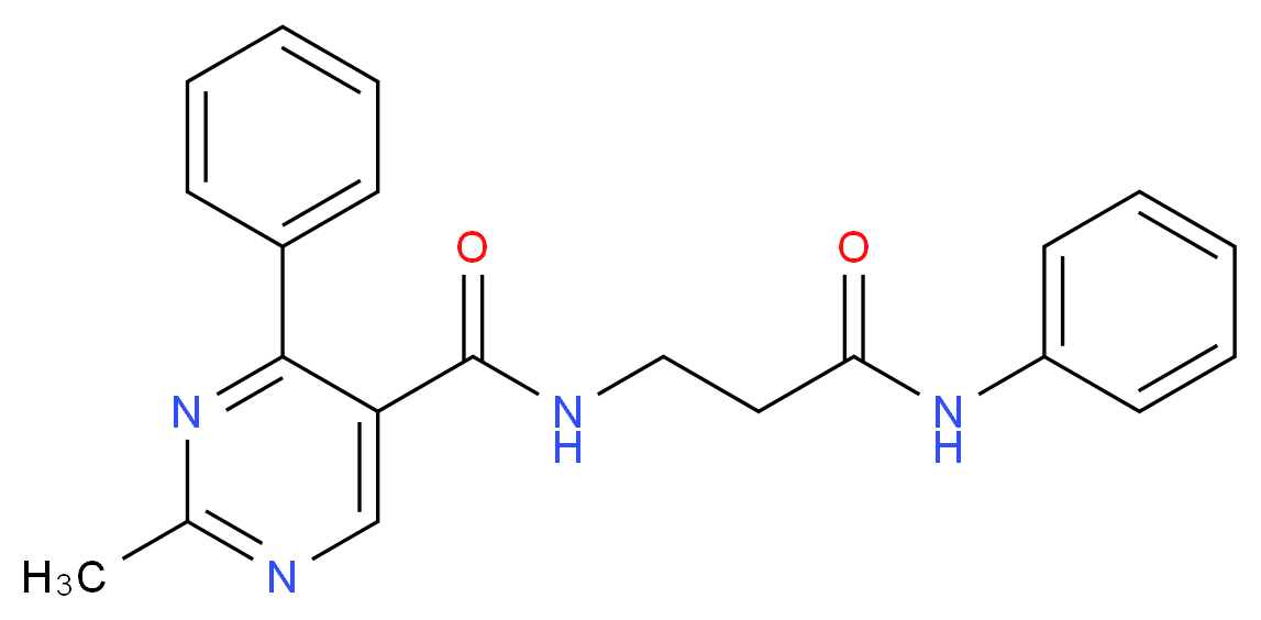N-(3-anilino-3-oxopropyl)-2-methyl-4-phenylpyrimidine-5-carboxamide (non-preferred name)_分子结构_CAS_)