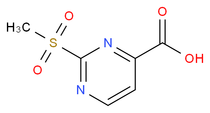 2-(Methylsulfonyl)pyrimidine-4-carboxylic acid_分子结构_CAS_1370411-46-3)