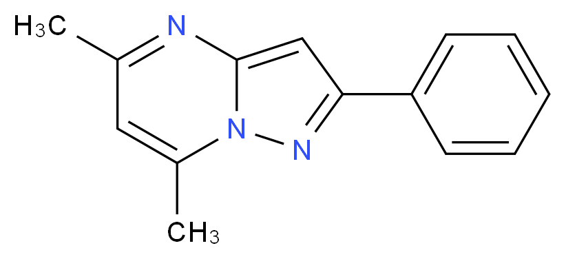 5,7-dimethyl-2-phenylpyrazolo[1,5-a]pyrimidine_分子结构_CAS_87119-67-3)