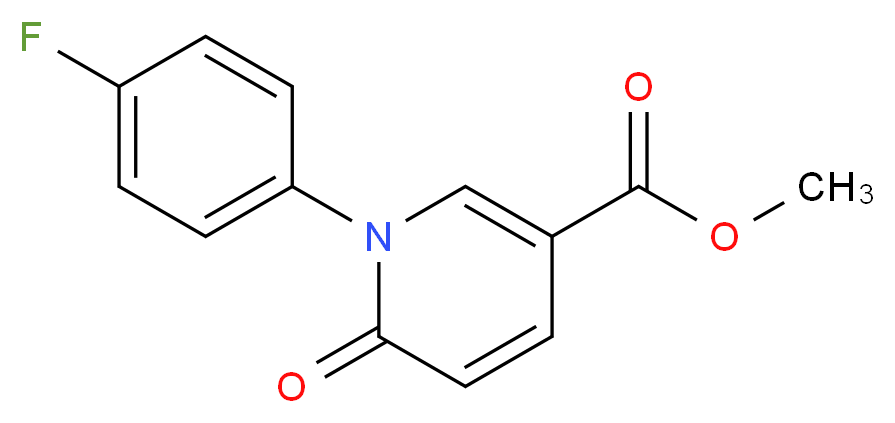 methyl 1-(4-fluorophenyl)-6-oxo-1,6-dihydropyridine-3-carboxylate_分子结构_CAS_929000-81-7