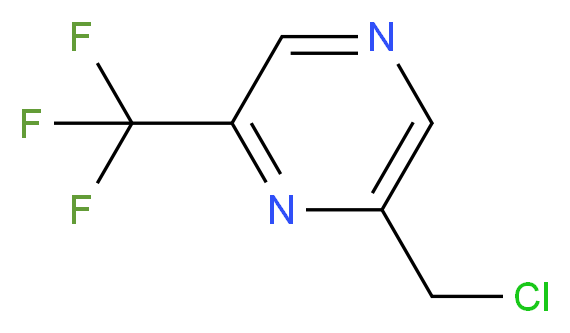 2-(chloromethyl)-6-(trifluoromethyl)pyrazine_分子结构_CAS_1060812-75-0