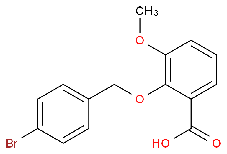 2-[(4-Bromobenzyl)oxy]-3-methoxybenzoic acid_分子结构_CAS_)