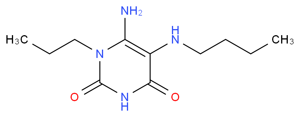 6-amino-5-(butylamino)-1-propylpyrimidine-2,4(1H,3H)-dione_分子结构_CAS_99991-93-2)