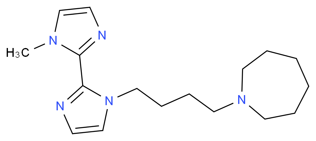 1-(4-azepan-1-ylbutyl)-1'-methyl-1H,1'H-2,2'-biimidazole_分子结构_CAS_)