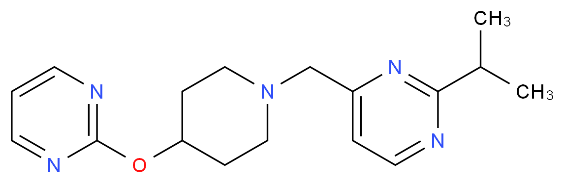 2-isopropyl-4-{[4-(pyrimidin-2-yloxy)piperidin-1-yl]methyl}pyrimidine_分子结构_CAS_)