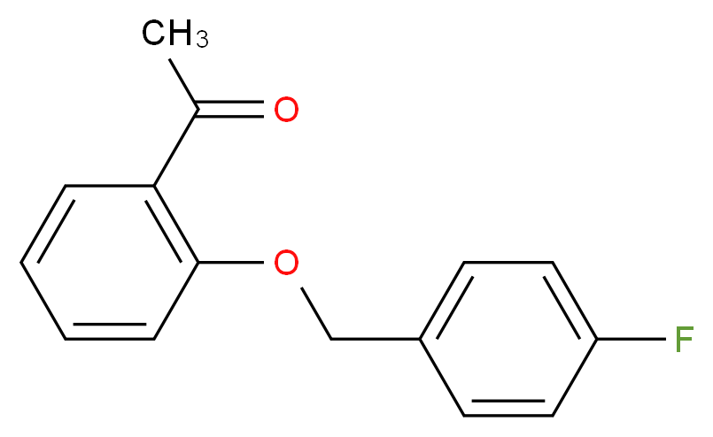 1-{2-[(4-fluorophenyl)methoxy]phenyl}ethan-1-one_分子结构_CAS_400878-24-2