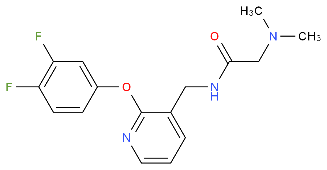 N~1~-{[2-(3,4-difluorophenoxy)-3-pyridinyl]methyl}-N~2~,N~2~-dimethylglycinamide_分子结构_CAS_)