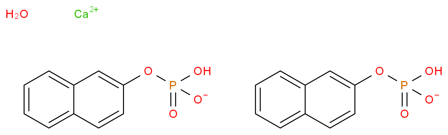 calcium hydrate bis(naphthalen-2-yl hydrogen phosphate)_分子结构_CAS_305808-24-6