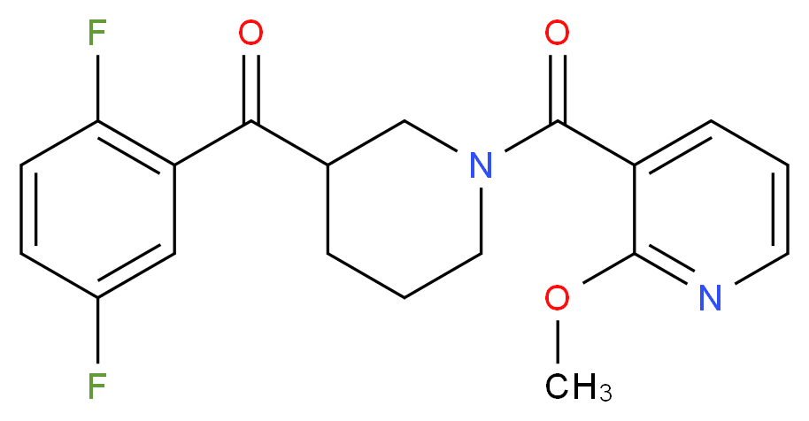 (2,5-difluorophenyl){1-[(2-methoxy-3-pyridinyl)carbonyl]-3-piperidinyl}methanone_分子结构_CAS_)