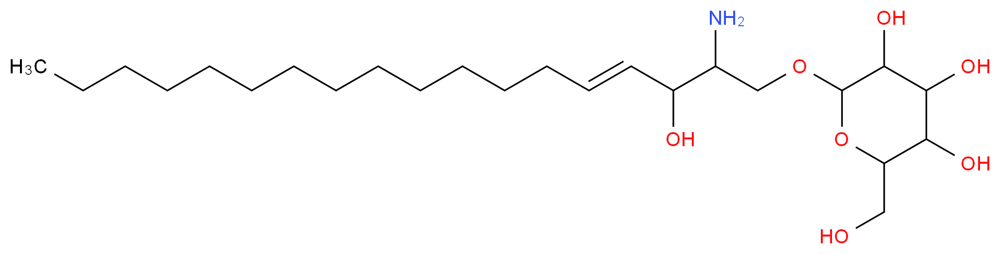 2-{[(4E)-2-amino-3-hydroxyoctadec-4-en-1-yl]oxy}-6-(hydroxymethyl)oxane-3,4,5-triol_分子结构_CAS_52050-17-6