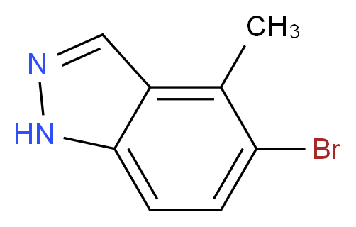 5-Bromo-4-methyl-1H-indazole_分子结构_CAS_1082041-34-6)