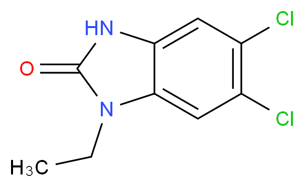 5,6-dichloro-1-ethyl-2,3-dihydro-1H-1,3-benzodiazol-2-one_分子结构_CAS_60563-36-2