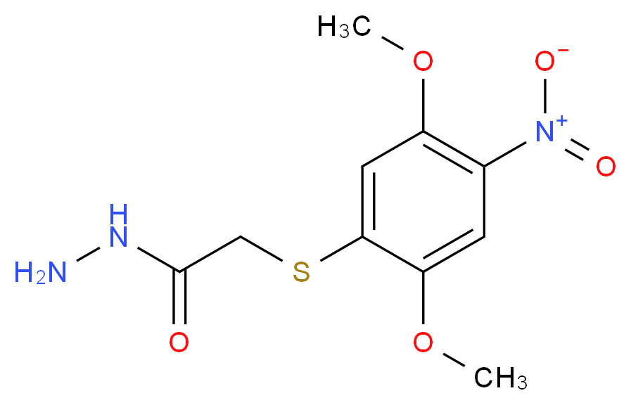 2-[(2,5-dimethoxy-4-nitrophenyl)sulfanyl]acetohydrazide_分子结构_CAS_844891-25-4