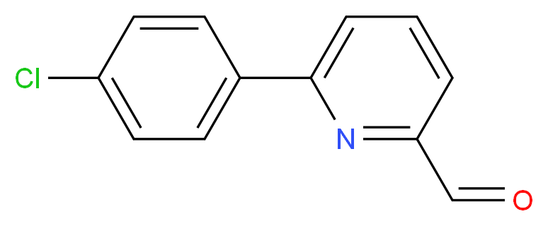 6-(4-氯苯基)吡啶-2-醛_分子结构_CAS_61704-30-1)