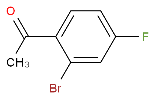 2'-溴-4'-氟苯乙酮_分子结构_CAS_1006-39-9)