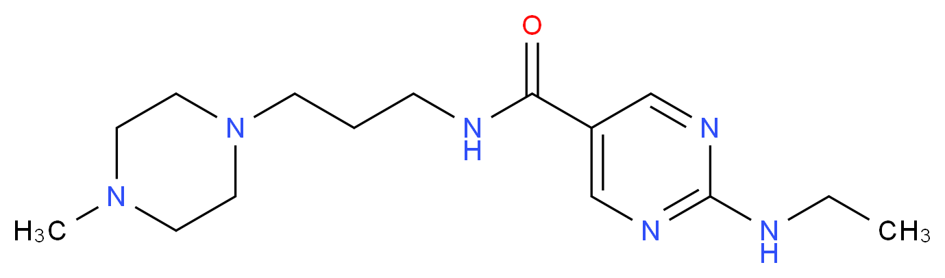 2-(ethylamino)-N-[3-(4-methyl-1-piperazinyl)propyl]-5-pyrimidinecarboxamide_分子结构_CAS_)