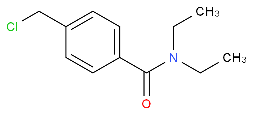 4-(chloromethyl)-N,N-diethylbenzamide_分子结构_CAS_54589-57-0