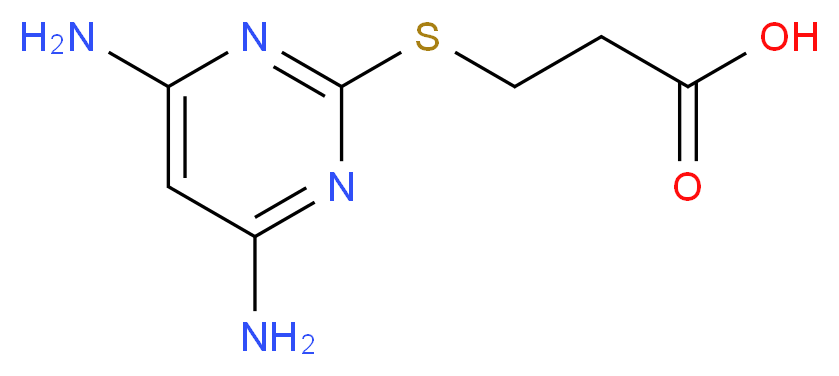 3-((4,6-diaminopyrimidin-2-yl)thio)propanoic acid_分子结构_CAS_)