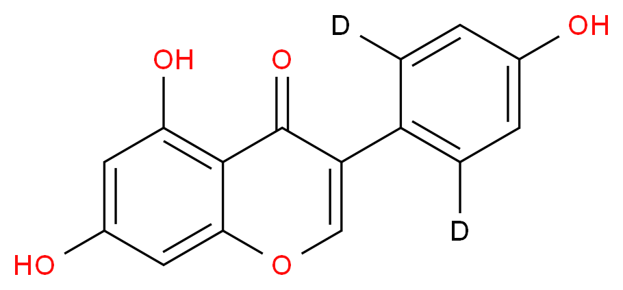 5,7-dihydroxy-3-[4-hydroxy(2,6-<sup>2</sup>H<sub>2</sub>)phenyl]-4H-chromen-4-one_分子结构_CAS_315204-48-9