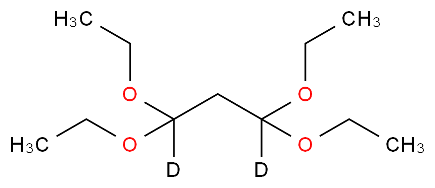 1,1,3,3-tetraethoxy(1,3-<sup>2</sup>H<sub>2</sub>)propane_分子结构_CAS_105479-86-5