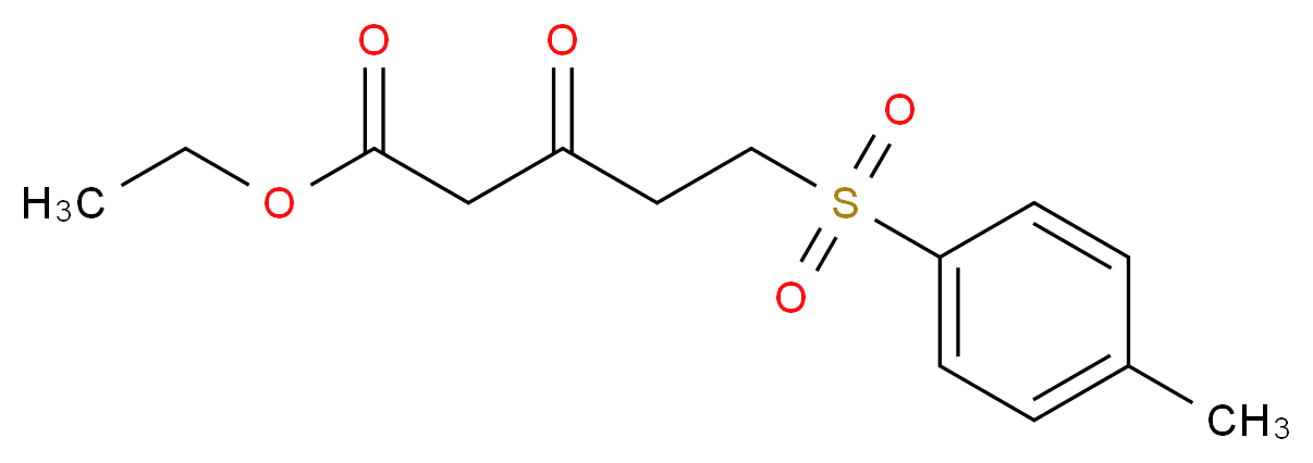 ethyl 5-(4-methylbenzenesulfonyl)-3-oxopentanoate_分子结构_CAS_1093348-62-9