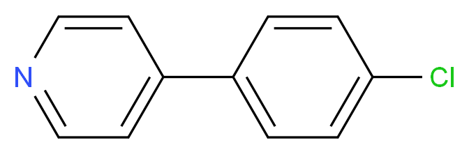 4-(4-chlorophenyl)pyridine_分子结构_CAS_5957-96-0
