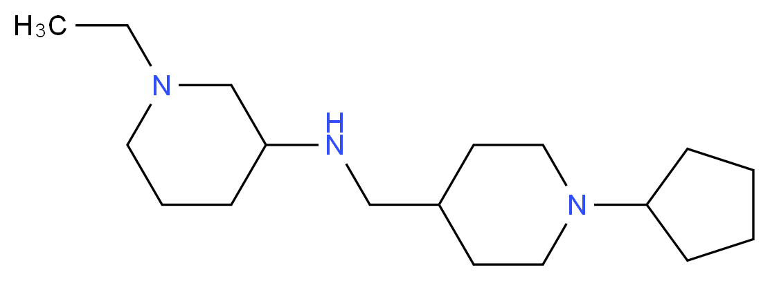 N-[(1-cyclopentylpiperidin-4-yl)methyl]-1-ethylpiperidin-3-amine_分子结构_CAS_)