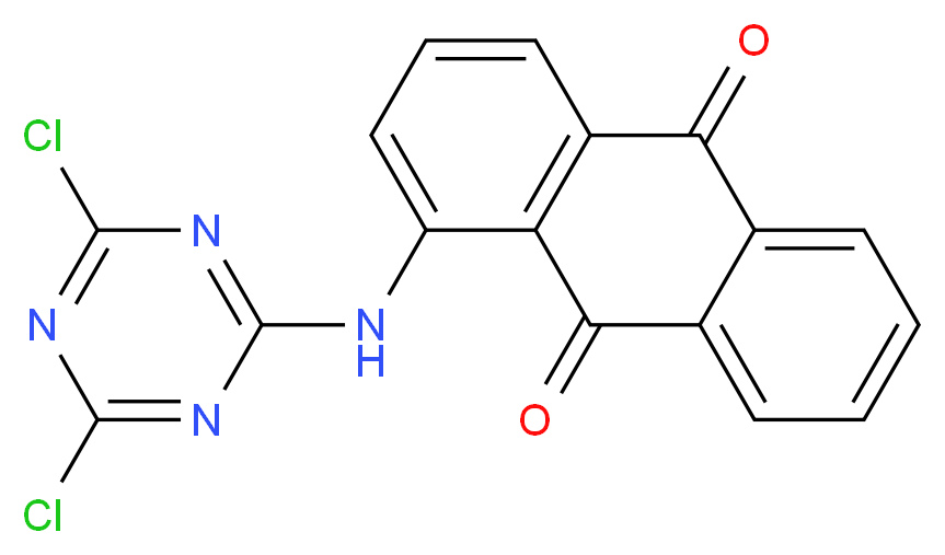 2-(1-anthraquinonylamino)-4,6-dichloro-1,3,5-triazine_分子结构_CAS_6522-75-4)