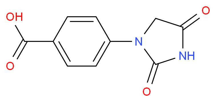 4-(2,4-dioxoimidazolidin-1-yl)benzoic acid_分子结构_CAS_938458-79-8)