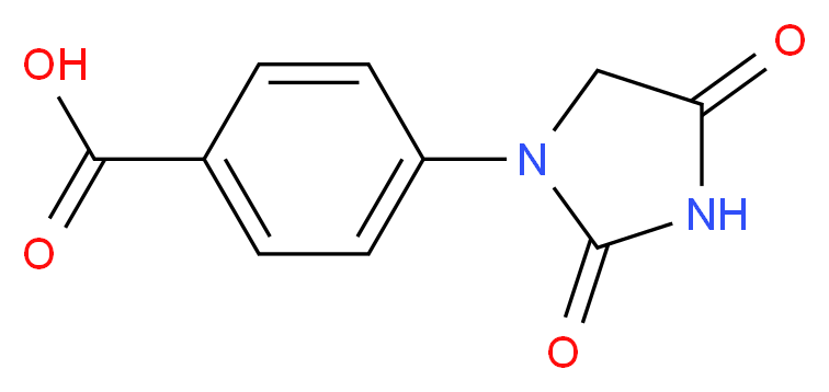 4-(2,4-Dioxoimidazolidin-1-yl)benzoic acid_分子结构_CAS_938458-79-8)