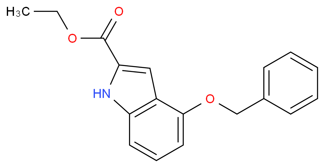 ethyl 4-(benzyloxy)-1H-indole-2-carboxylate_分子结构_CAS_27737-55-9