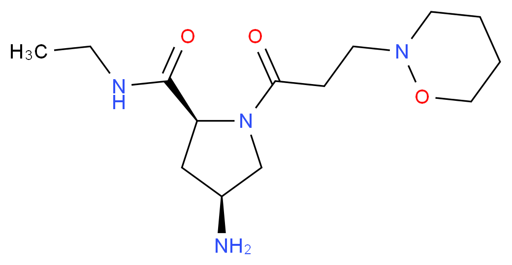(2S,4S)-4-amino-N-ethyl-1-[3-(1,2-oxazinan-2-yl)propanoyl]pyrrolidine-2-carboxamide_分子结构_CAS_)
