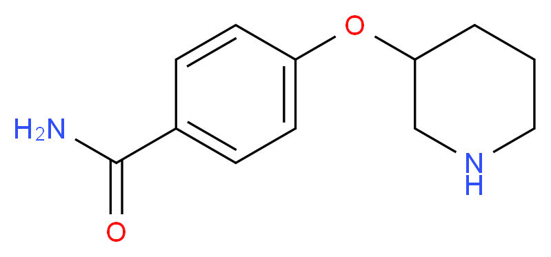 4-(3-哌啶氧基)苯甲酰胺_分子结构_CAS_912761-79-6)
