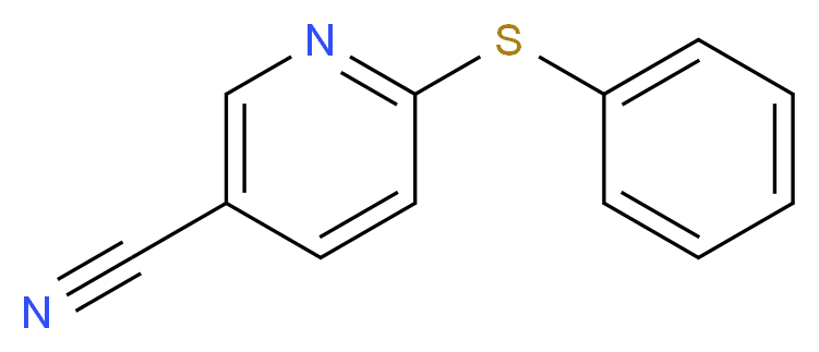 2-(Phenylthio)pyridine-5-carbonitrile_分子结构_CAS_)