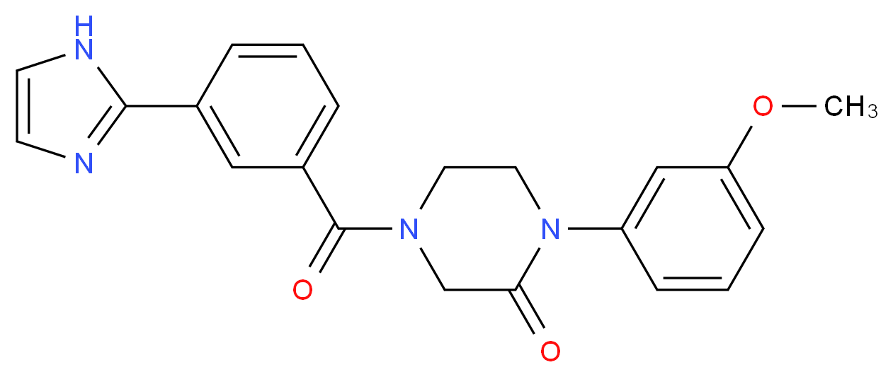 4-[3-(1H-imidazol-2-yl)benzoyl]-1-(3-methoxyphenyl)-2-piperazinone_分子结构_CAS_)