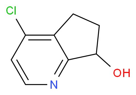 4-chloro-5H,6H,7H-cyclopenta[b]pyridin-7-ol_分子结构_CAS_126053-15-4