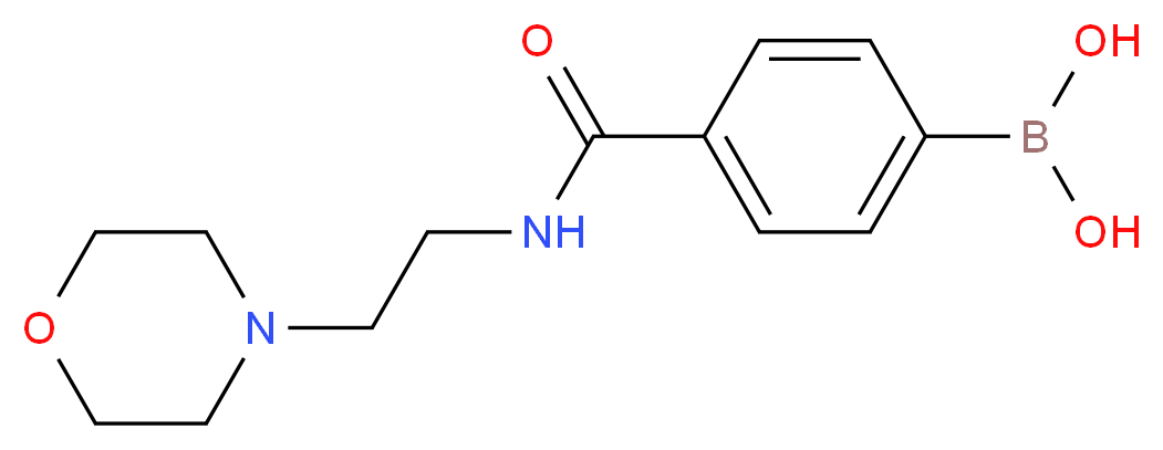 4-[2-(吗啉基)乙基氨甲酰基]苯硼酸_分子结构_CAS_913835-45-7)